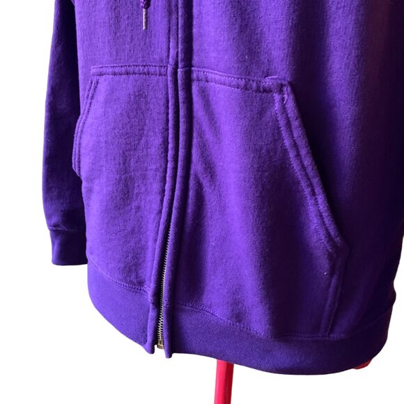 VINTAGE - Montreal Roller derby purple gold FDR team print hoodie - Mens small - Picture 6 of 8